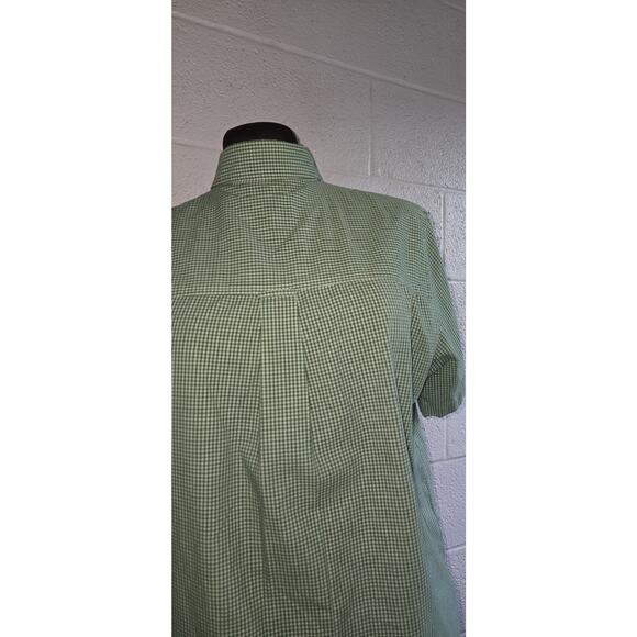 Nice Men's Large Ralph Lauren Chaps Easy Care Green Check Button-Down Medium - Picture 8 of 11